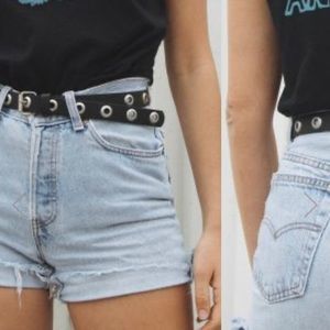 brandy silver circle buck belt